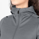 Vrijetijdsvest met kap Challenge - steengrijs gemeleer/zwart